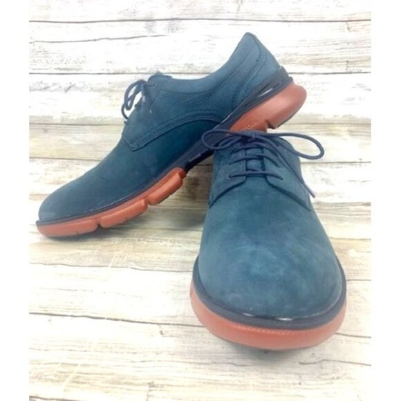 Johnston & Murphy XC4 Waterproof Navy Blue Suede Oxfords Size 11M - Picture 2 of 9